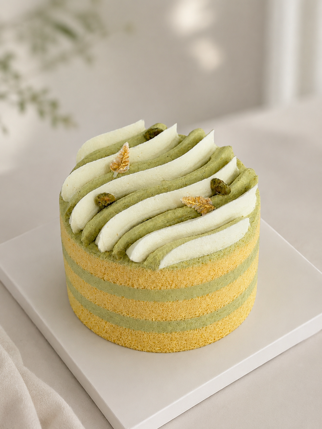 Pistachio Fresh Cream Cake开心果鲜奶蛋糕